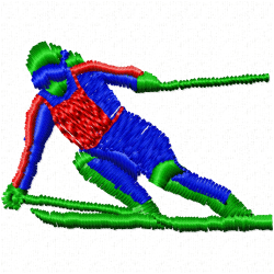 Ski Embroidery Design 7 Ski Embroidery Design 7